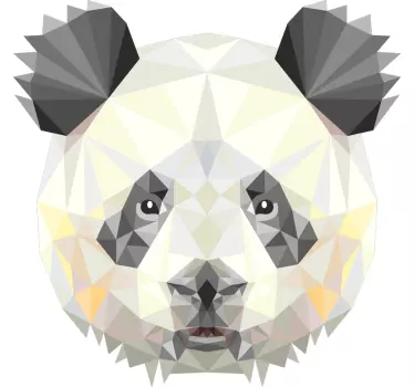 Monikulmainen pandakasvo eläin seinätarra - Tenstickers