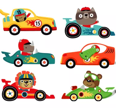 Pienten autojen tarra - Tenstickers