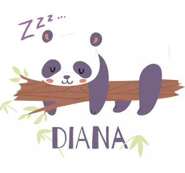 Nimeltään pandan villieläintarra - Tenstickers