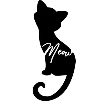 Miau kissa siluetti seinätarra - Tenstickers