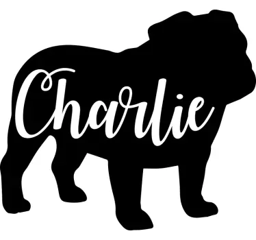 Henkilökohtainen nimi brittiläinen bulldog-siluetti - Tenstickers