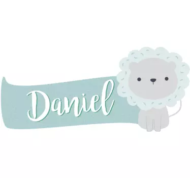 Leijona nimellä villieläin tarra - Tenstickers