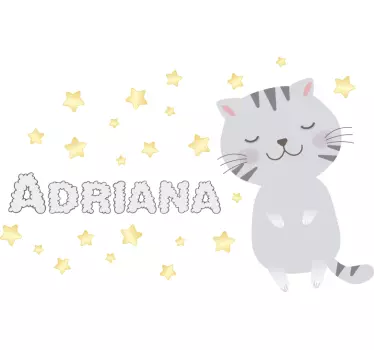 Nord tyyli kitty seinäkoriste - Tenstickers