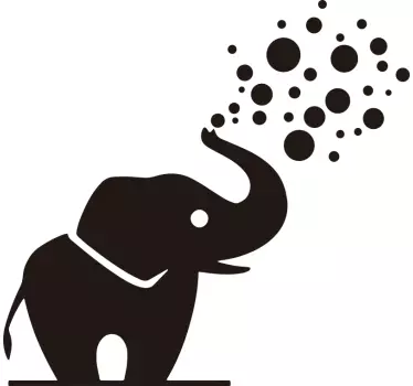 Kylpyhuone, jossa pieni elefantti villieläin tarra - Tenstickers