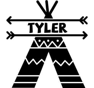 Teepee teltta lasten makuuhuoneen seinätarra - Tenstickers