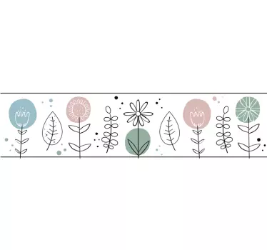Kevätkukka lapsille reunus tarra - Tenstickers