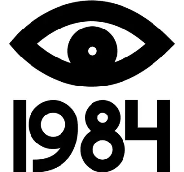 1984 silmä- tai wellwell-tarra - Tenstickers