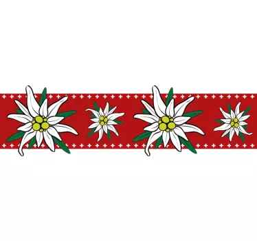 Edelweiss niittyrajan tarra - Tenstickers