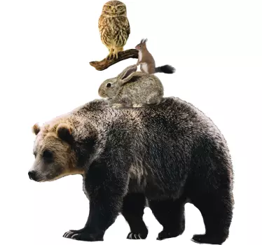 Realistiset eläimet karhun villieläimillä - Tenstickers