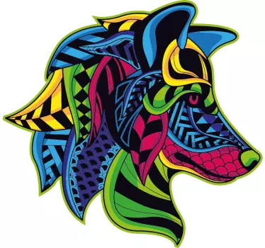 Susi mandala villieläin tarra - Tenstickers