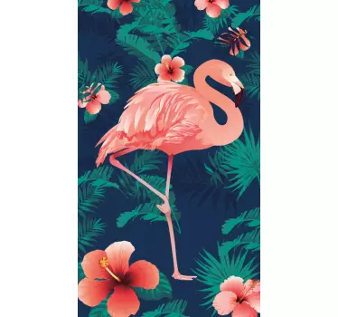 Iso flamingo tarra jääkaappiin - Tenstickers