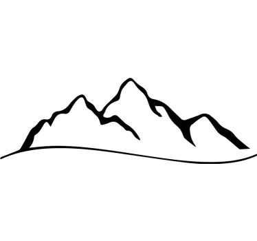 Minimalistinen vuori luonto seinätarra - Tenstickers