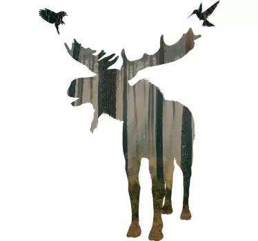 Oi peura metsässä Villieläintarrat - Tenstickers