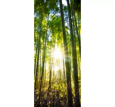 Metsä, jossa salamalasiovi tarra - Tenstickers