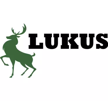Vihreä ja peura muokattavissa tarrat pyörätarrat - Tenstickers