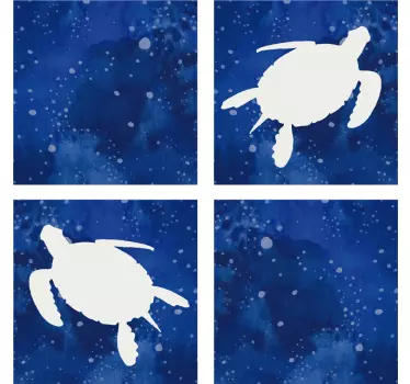 Kilpikonna galaksi kuvio laattatarrat - Tenstickers