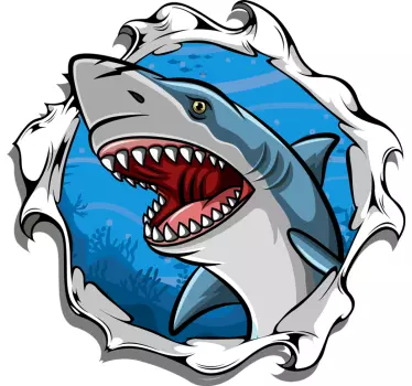 Iso hai 3d tarrat - Tenstickers