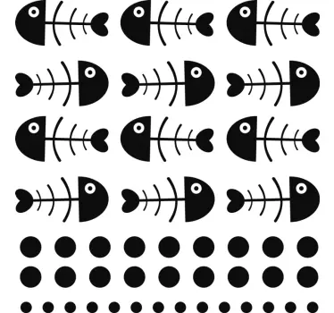 Kalanruodot kala seinätarrat - Tenstickers