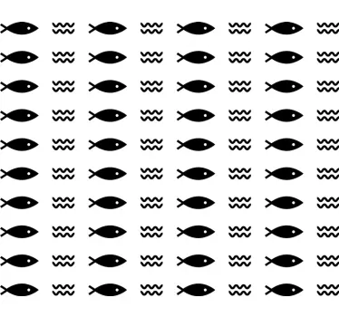 Pieni kalakuvio kala seinätarrat - Tenstickers