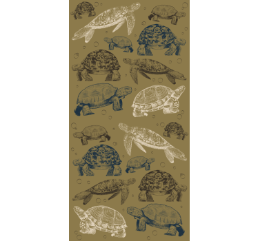 Erilaiset kilpikonnat beige tausta jääkaappitarrat - Tenstickers