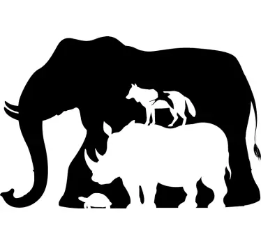 Villieläimiä safarilta perätysten eläintarra - Tenstickers