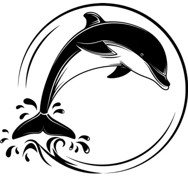 Delfiini hyppäämässä meressä kalatarrat - Tenstickers