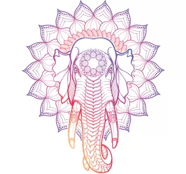Hindumainen norsu boho villieläintarrat - Tenstickers
