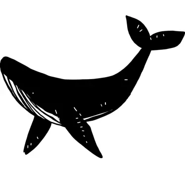 Yksivärinen suuri valas meritarra - Tenstickers
