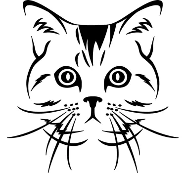 Kissa katsomassa suoraan eteenpäin eläintarra - Tenstickers