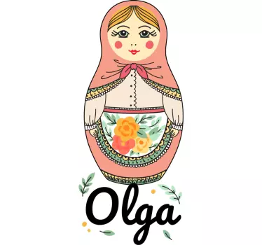 Matryoshka nukke nimellä lelutarra - Tenstickers