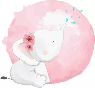 Norsu tyttö kuun edessä Villieläintarra - Tenstickers