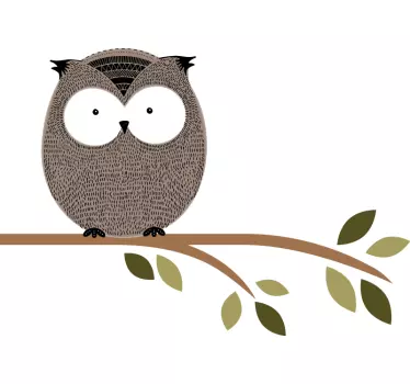Pöllö poika oksalla Lintutarrat - Tenstickers