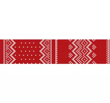 Mukavat punaiset kuviot koristereunus tarra - Tenstickers