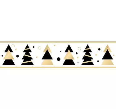 Tyylitelty ikivihreä kuvio koristereunus tarra - Tenstickers