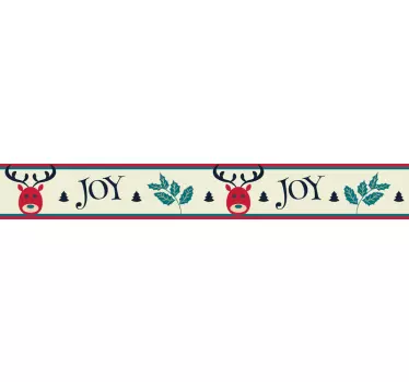 Iloinen lomakoristelu koristereunus tarra - Tenstickers