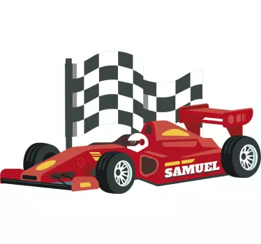 Formula ja maalilippu nimellä autotarra - Tenstickers