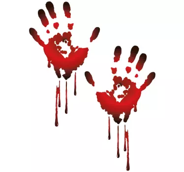 Verisiä jälkiä halloween tarra - Tenstickers