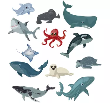 Valas delfiinihain kilpikonna Kalatarrat - Tenstickers