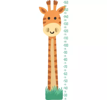 Kirahvi kasvumittarilla mittanauhatarra - Tenstickers