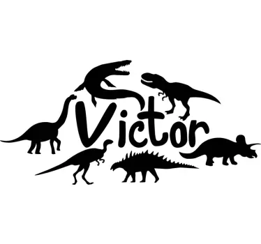Erilaisia henkilökohtaisia dinosauruksia Dinosaurustarra - Tenstickers