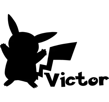 Pokémon nimellä lastenhuoneen seinätarrat - Tenstickers