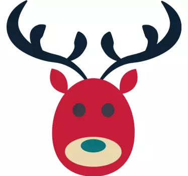Söpö poron kasvot kissatarra ja koiratarra - Tenstickers