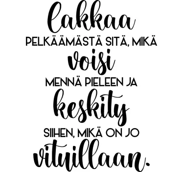 Keskity siihen, mikä on vialla muut tekstit tarra - Tenstickers