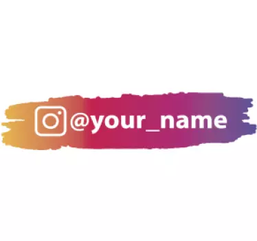 Henkilökohtainen maali-aivohalvaus instagram Kyltti tarrat - Tenstickers