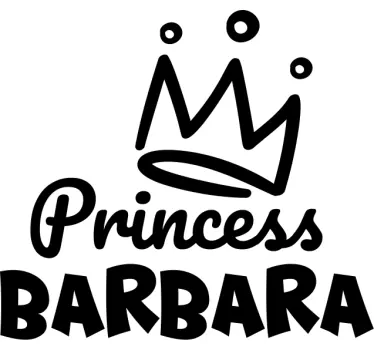 Prinsessa kruunu nimellä Ovitarrat - Tenstickers