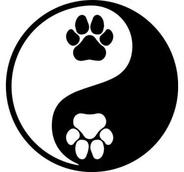 Koiran tassu yin yang autotarra - Tenstickers