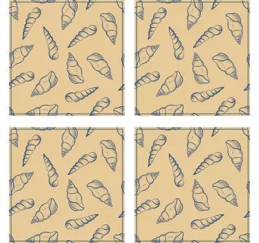 Simpukkavinyylilaatat Kaakelitarrat - Tenstickers