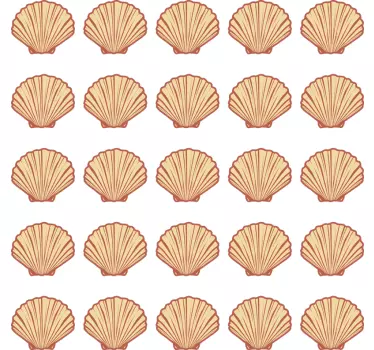Simpukkakuvio luontoaiheinen seinätarra - Tenstickers