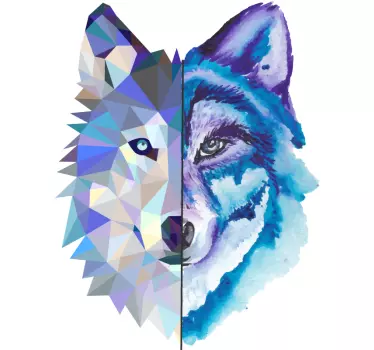 Trendikäs villi susi kasvot Villieläintarrat - Tenstickers