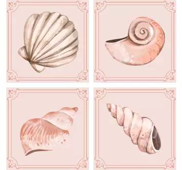 Erilaisia simpukoita Kaakelitarrat - Tenstickers